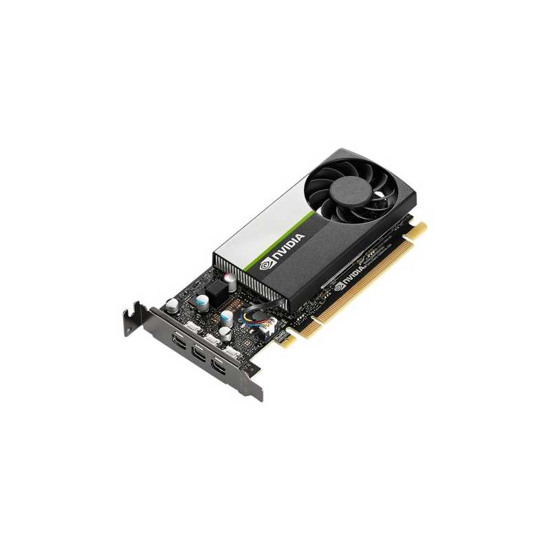 PNY NVidia T400 Professional Graphics Card, 4GB DDR6, 384 Cores, 3 miniDP 1.4 (3 x DP adapters), Low Profile (Bracket Included),