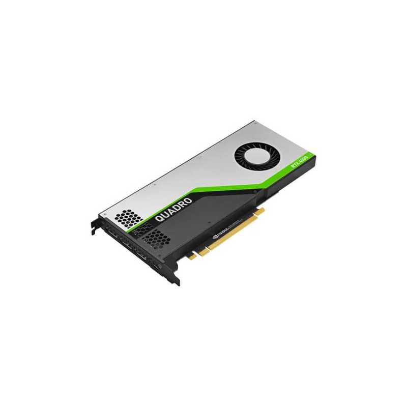 PNY Quadro RTX 4000 Professional Graphics Card, 8GB DDR6, 3 DP 1.4 (DVI & HDMI adapters included), USB-C, Turing Ray Tracing	