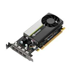 PNY NVidia T1000 Professional Graphics Card, 4GB DDR6, 4 miniDP 1.4 (4 x DP adapters), Low Profile (Bracket Included)