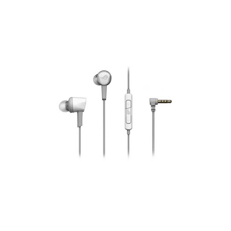 Asus ROG Cetra II Core Gaming In-Ear Earset, 3.5mm Jack, Inline Microphone, Liquid Silicone Rubber, Carry Case, Moonlight White