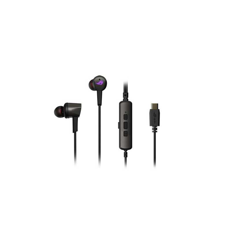 Asus ROG Cetra II Gaming In-Ear Earset, USB-C, Noise Suppression Microphone, Active Noise Cancellation,  RGB Lighting, Carry Cas