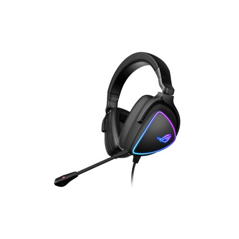 Asus ROG DELTA S RGB Lightweight Gaming Headset, USB-C (USB2 Adapter), Hi-Fi ESS Quad-DAC, Boom Mic, Aura Sync