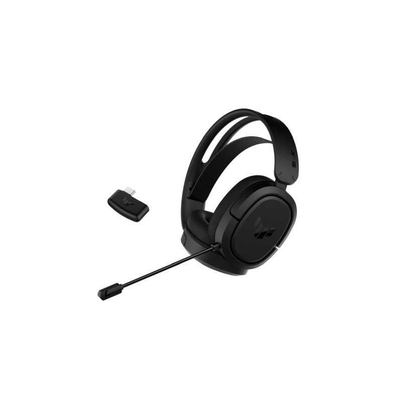 Asus TUF Gaming H1 Wireless Headset, 7.1, USB-C (USB-A Adapter), Lightweight, Deep Bass, Airtight Chamber Tech