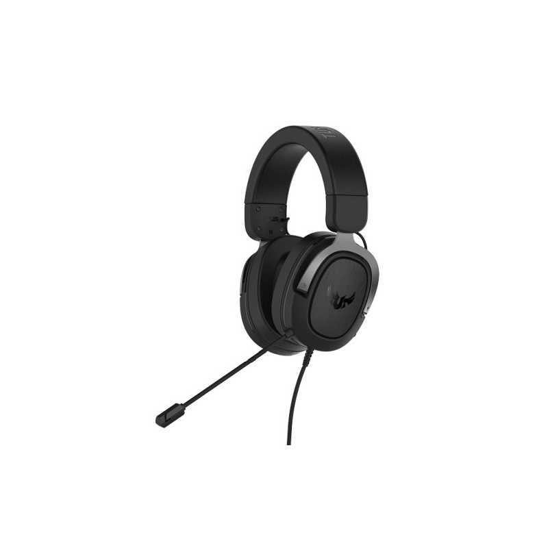 Asus TUF Gaming H3 7.1 Gaming Headset, 3.5mm Jack, Boom Mic, Surround Sound, Deep Bass, Fast-cooling Ear Cushions, Gun Metal