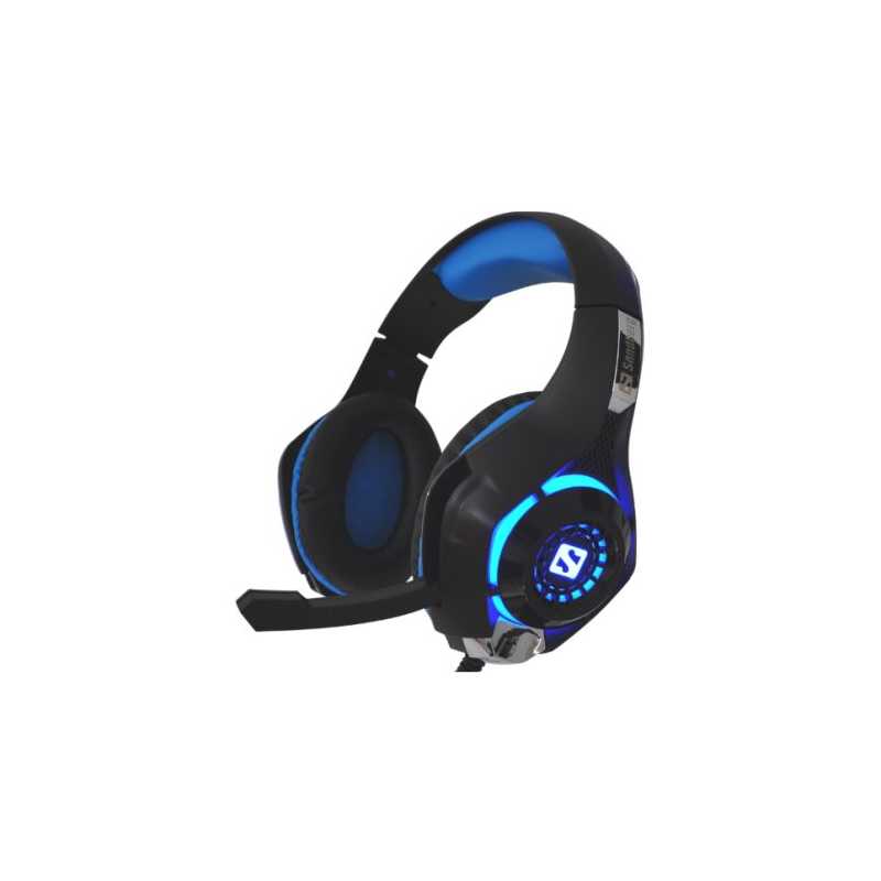 Sandberg Twister Gaming Headset, 40mm Drivers, Comfortable Padding, 3.5mm Jack, LED Lighting, 5 Year Warranty