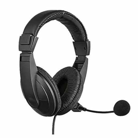 Sandberg USB Headset with Boom Mic, 40mm Drivers,  In-Line Volume Controls, 5 Year Warranty