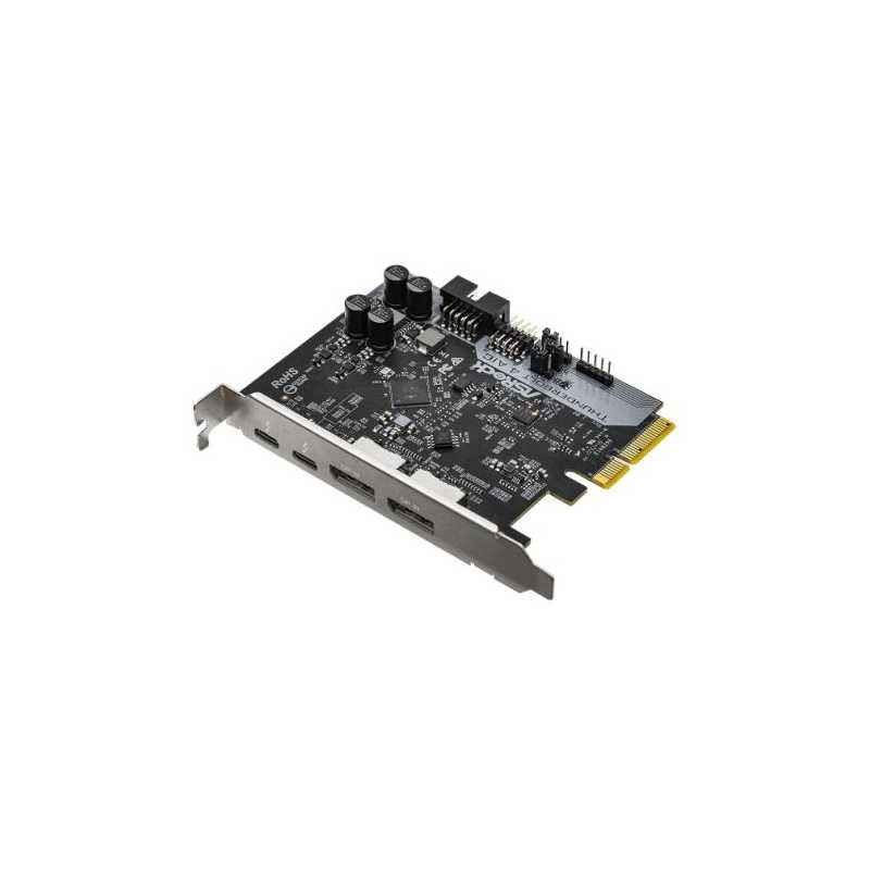 Asrock Thunderbolt 4 AIC, PCI Express, 2 x Thunderbolt 4 Type-C, 2 x DisplayPort IN, 1 x USB 2.0, TBT Header