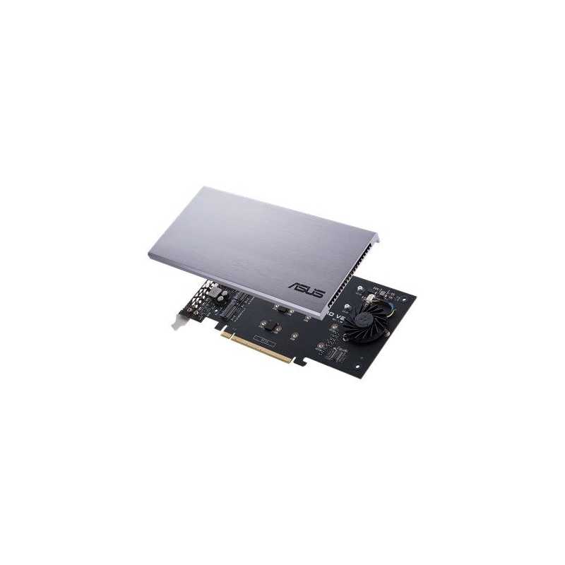 Asus Hyper M.2 x16 Card V2, Connect 4 x PCIe 3.0 M.2 SSDs through the PCIe x8 or x16 slot