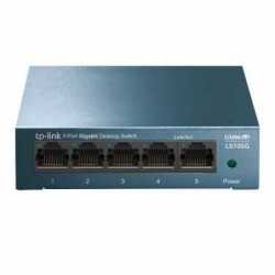 TP-LINK (LS105G) 5-Port Gigabit Unmanaged Desktop LiteWave Switch, Steel Case