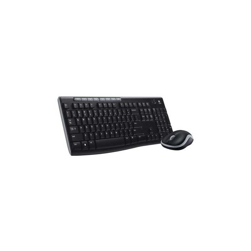 Logitech MK270 Wireless Keyboard and Mouse Desktop Kit, USB, Spill Resistant