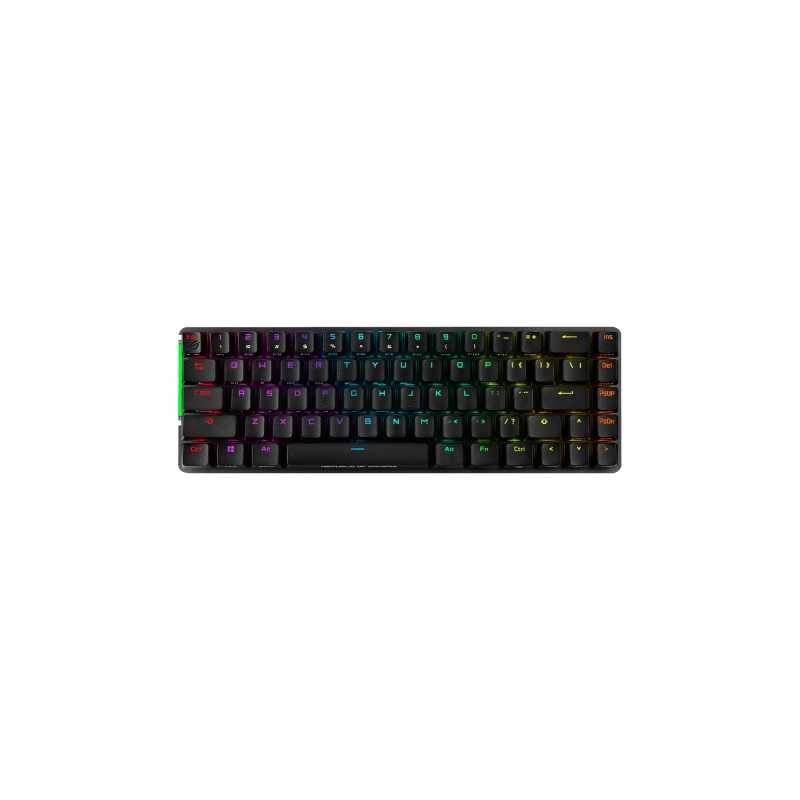 Asus ROG FALCHION Compact 65% Mechanical RGB Gaming Keyboard, Wireless/USB, Cherry MX Red, Per-key RGB Lighting, Touch Panel, 45