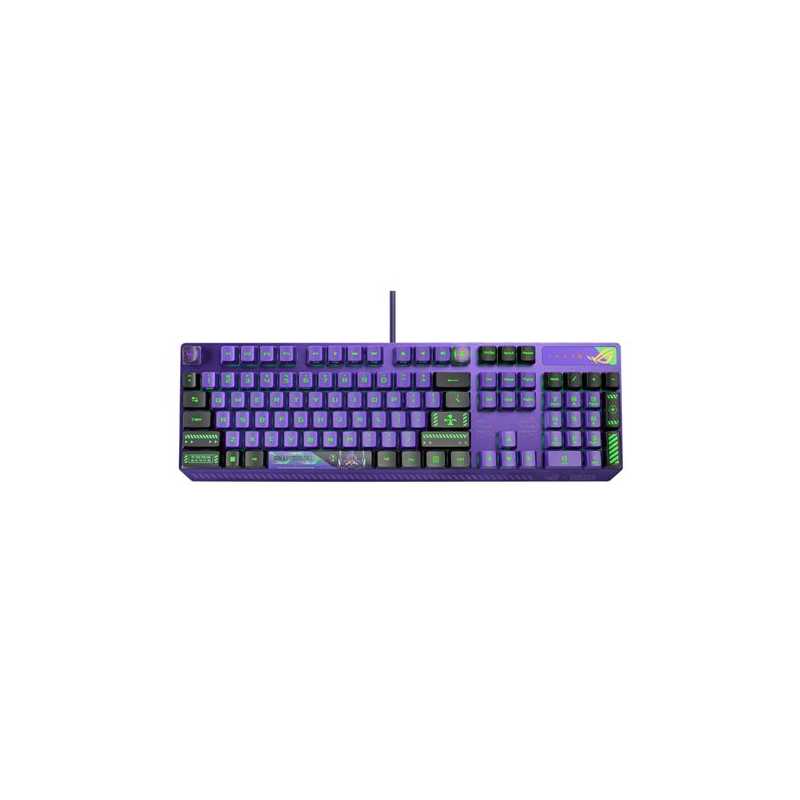 Asus ROG Strix SCOPE RX EVA Edition Optical Mechanical RGB Gaming Keyboard, All-round Illumination, IP56, USB Passthrough, Alloy