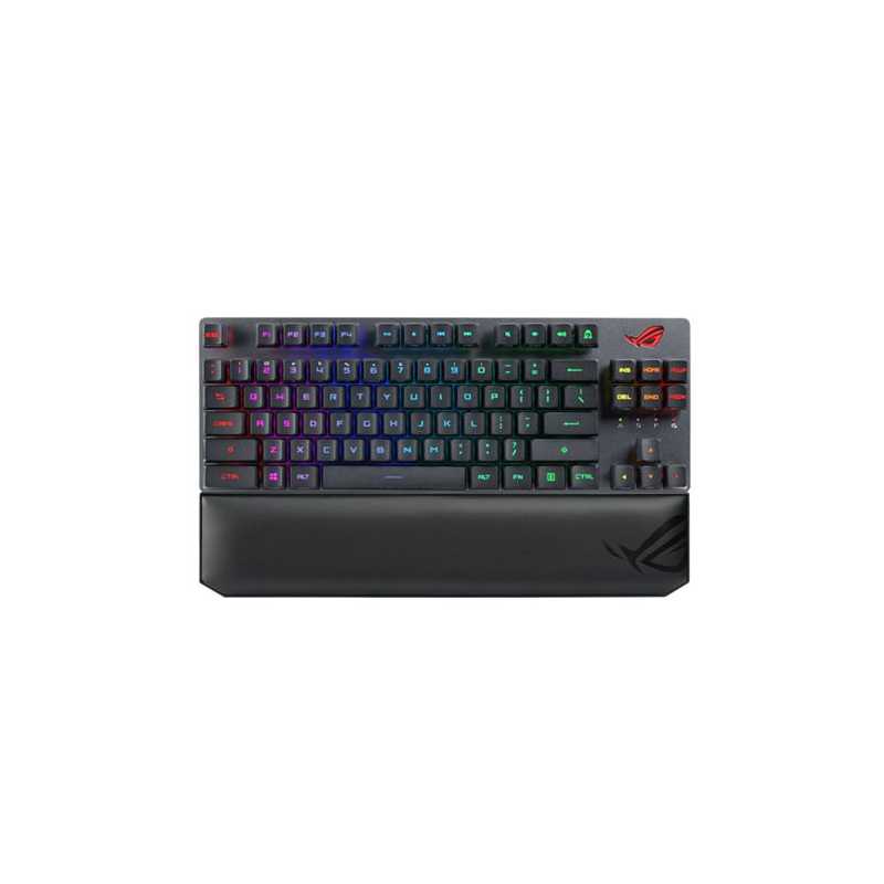 Asus ROG Strix SCOPE RX PBT TKL Wireless Mechanical RGB Gaming Keyboard, ROG RX Red Switches, PBT Keycaps, Stealth Key, Quick-To