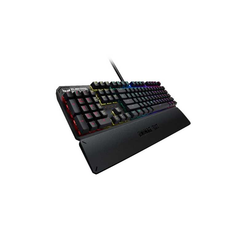 Asus TUF GAMING K3 Mechanical Gaming Keyboard, Aluminum-Alloy Top Cover, N-key Rollover, USB 2.0 Passthrough, RGB Lighting