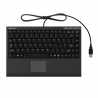 Keysonic ACK-540U+ Wired Mini Keyboard, USB, Built-in Touchpad, UK Layout