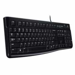 Logitech K120 Wired Keyboard, USB, Low Profile, Quiet Keys, OEM 
