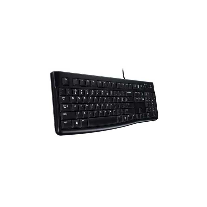 Logitech K120 Wired Keyboard, USB, Low Profile, Quiet Keys, OEM 