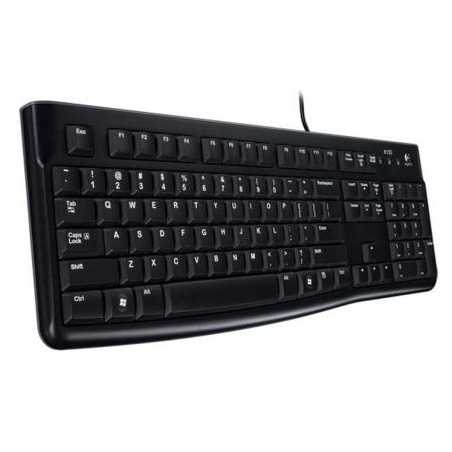 Logitech K120 Wired Keyboard, USB, Low Profile, Quiet Keys, OEM 