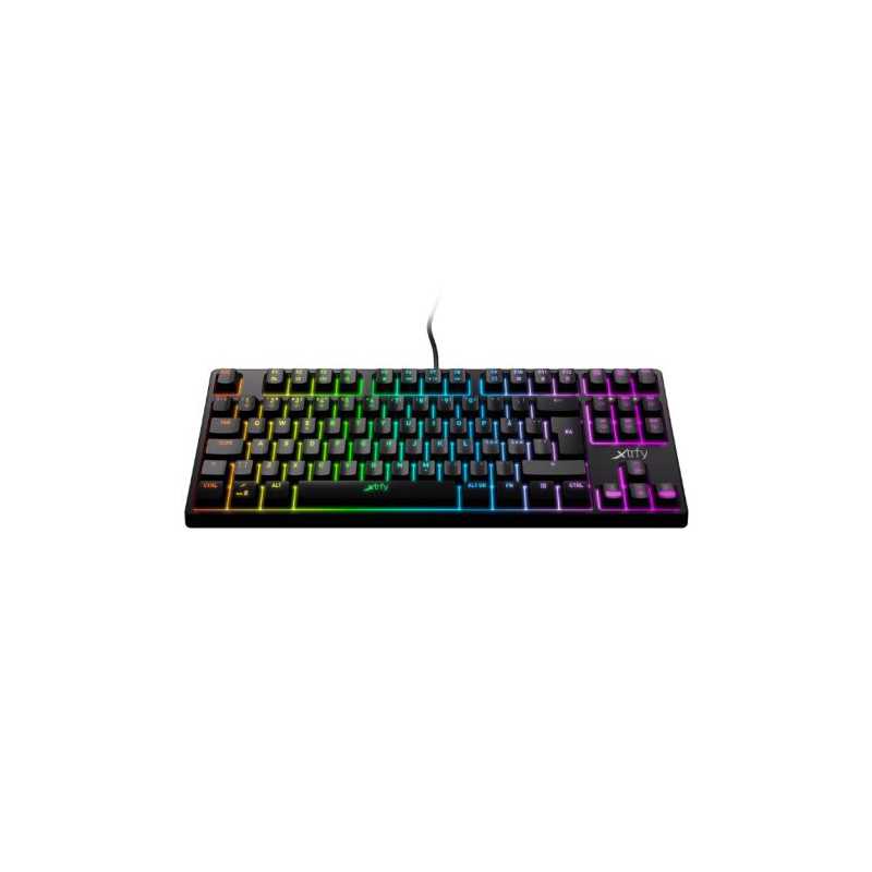 Xtrfy K4 RGB TKL Compact Mechanical Gaming Keyboard, Tenkeyless , Full N-key Rollover, 1000Hz, Adjustable RGB, Black