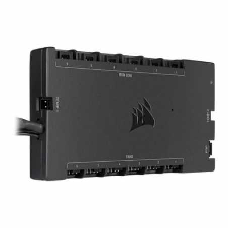 Corsair iCUE Commander Core XT Digital Fan & RGB Lighting Controller, Supports up to 6 PWM Fans, Zero RPM mode, 2 Temp. Sensors