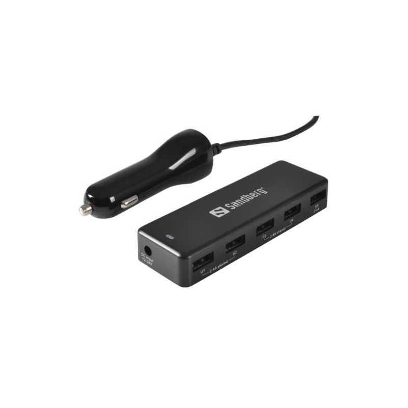 Sandberg (440-93) Sharing USB Car Charger, 5 x USB-A Ports, 12-24V DC