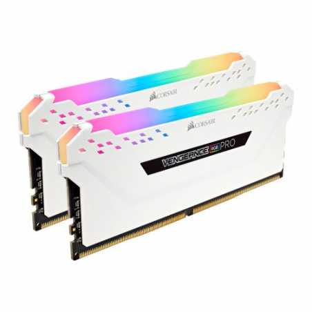 Corsair Vengeance RGB Pro 16GB Memory Kit (2 x 8GB), DDR4, 3200MHz (PC4-25600), CL16, XMP 2.0, White