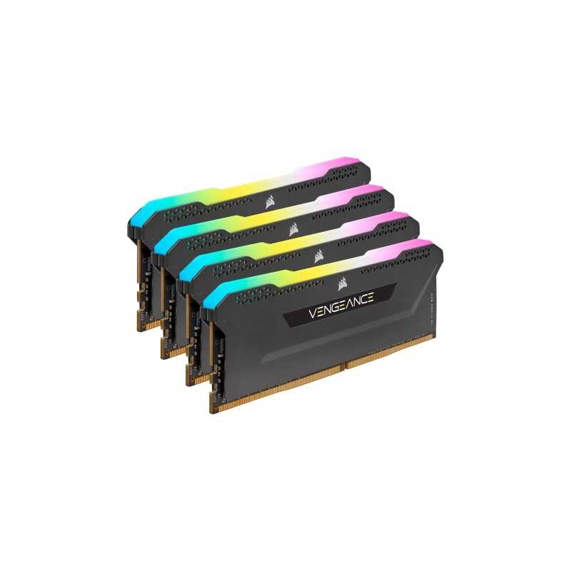 Corsair Vengeance RGB Pro SL 64GB Memory Kit (4 x 16GB), DDR4, 3600MHz (PC4-28800), CL18, XMP 2.0, Black
