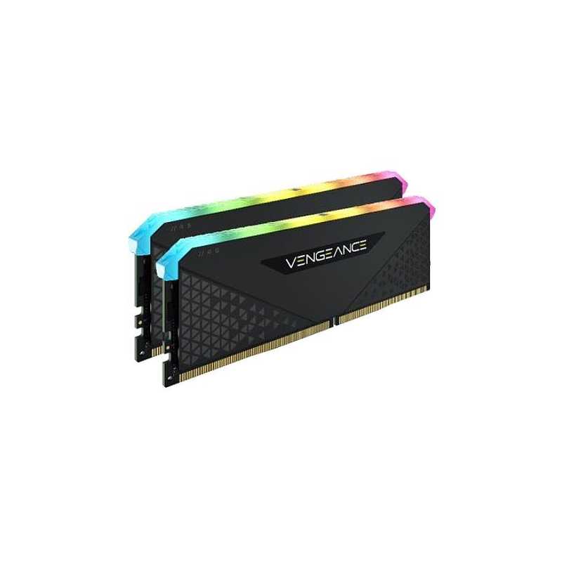 Corsair Vengeance RGB RT 32GB Memory Kit (2 x 16GB), DDR4, 3600MHz (PC4-28800), CL16, XMP 2.010 LEDs, AMD Optimised, Black