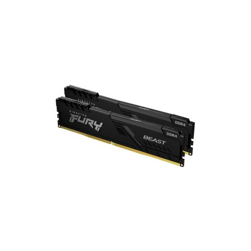 Kingston Fury Beast 32GB Kit (2 x 16GB), DDR4, 3200MHz (PC4-25600), CL16, DIMM Memory