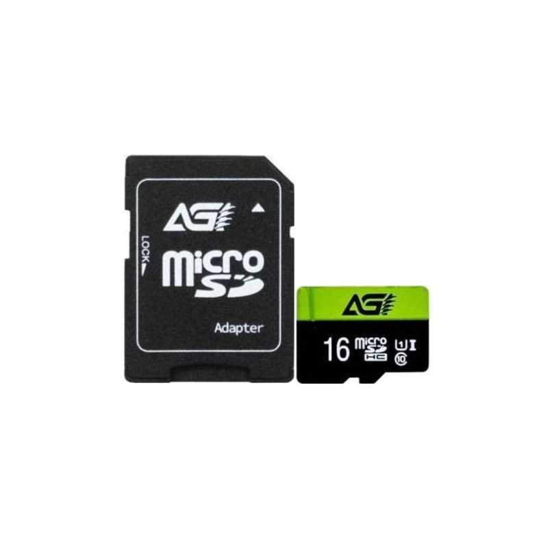 AGI TF138 16GB Micro SD Card with SD Adapter, Class 10 / UHS Class 1