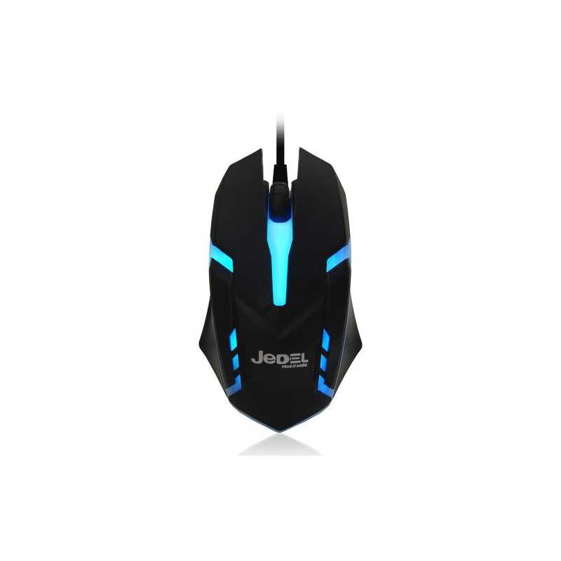 Jedel (M66) Wired Optical LED Gaming Mouse, 1000 DPI, USB, Black, 7 Colour LED Modes