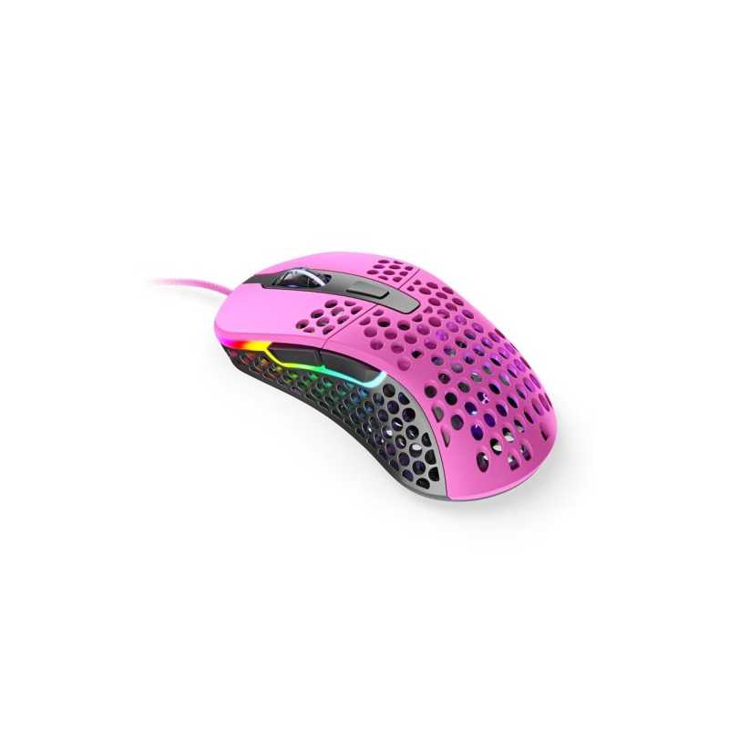 Xtrfy M4 RGB Wired Optical Gaming Mouse, USB, 400-16000 DPI, Omron Switches, 125-1000 Hz, Adjustable RGB, Pink