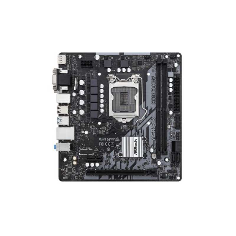 Asrock H510M-HDV R2.0, Intel H510, 1200, Micro ATX, 2 DDR4, VGA, DVI, HDMI