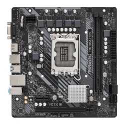 ASRock H510M-HVS Motherboard, Intel Socket 1200, 12th Gen, Micro ATX, DDR4, 5 Phase Power Design, 1x PCIe 4.0 x16, 1x PCIe 3.0, 