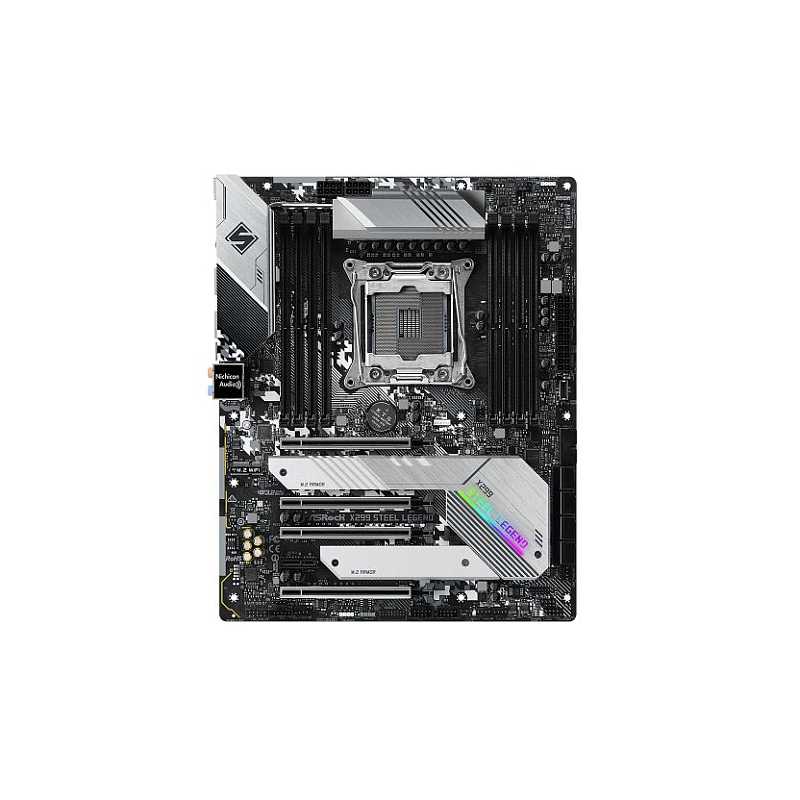 Asrock X299 STEEL LEGEND, Intel X299, 2066, ATX, 8 DDR4, SLI/XFire, Dual LAN, RGB Lighting, M.2