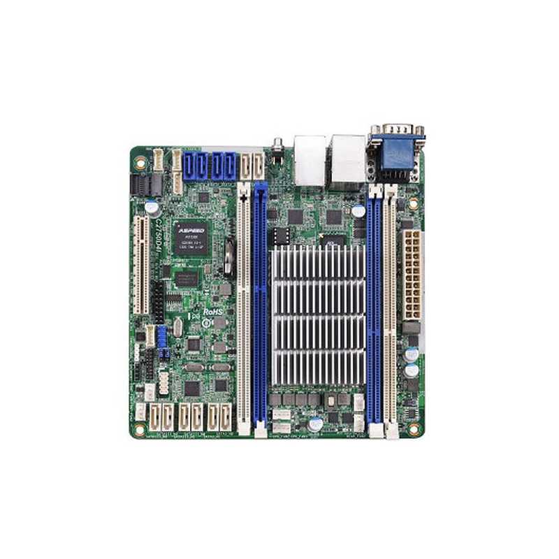 Asrock Rack C2750D4I Server Board, Integrated CPU, Mini ITX, Dual GB LAN, Serial Port, IPMI LAN