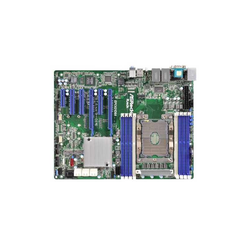 Asrock Rack EPC621D8A Server Board, Intel C621, S 3647, ATX, Supports Scalable CPUs, VGA, 13 x SATA, Quad LAN, IPMI