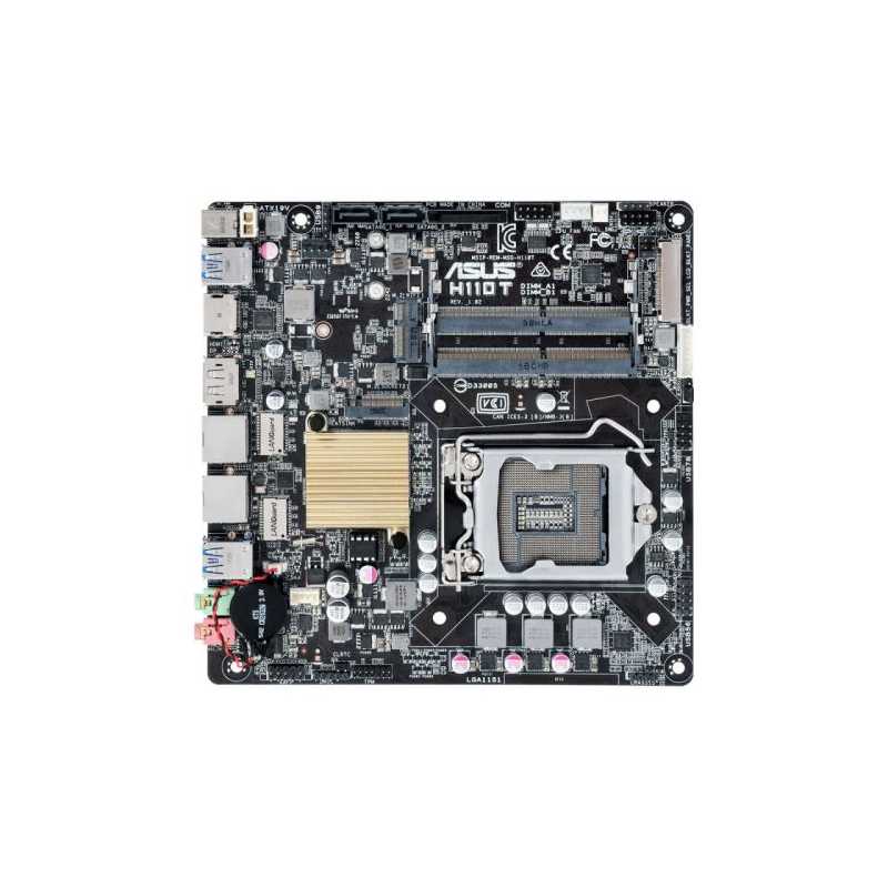 Asus H110T/CSM - Corporate Stable Model, Intel H110, 1151, Thin Mini ITX, DDR4 SODIMM, Dual GB LAN, DC Jack, M.2