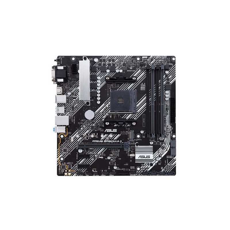 Asus PRIME B450M-A II, AMD B450, AM4, Micro ATX, 4 DDR4, VGA, DVI, HDMI, RGB Header, M.2