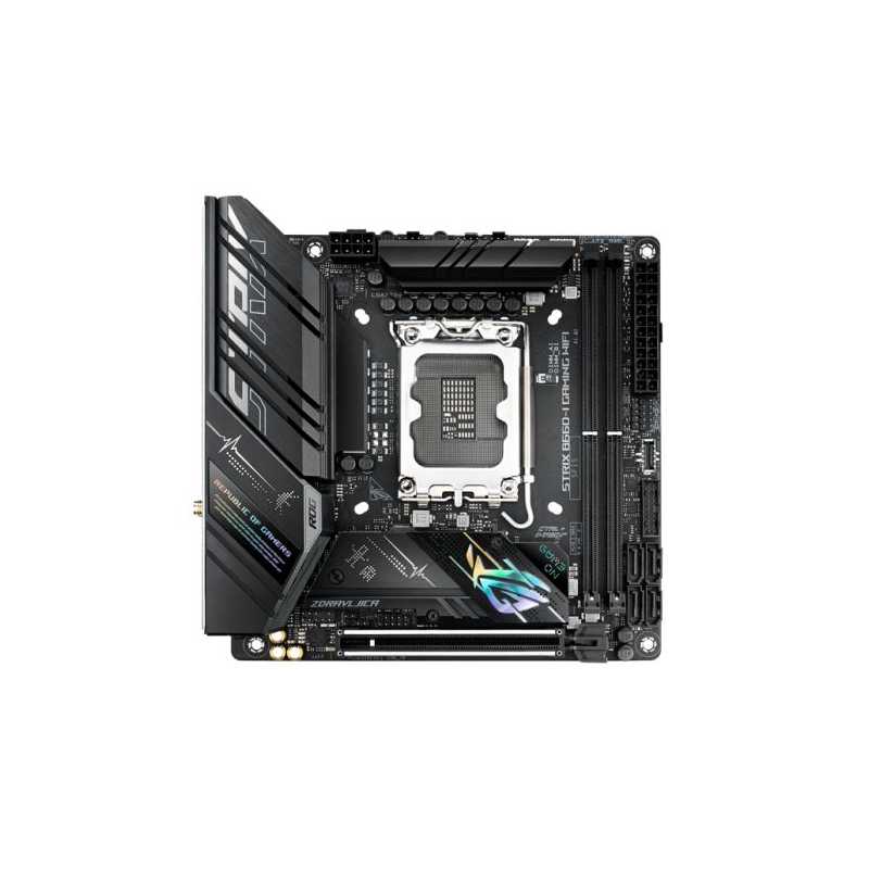 Asus ROG STRIX B660-I GAMING WIFI, Intel B660, 1700, Mini ITX, 4 DDR5, HDMI, DP, Wi-Fi, 2.5GB LAN, PCIe5, RGB, 2x M.2