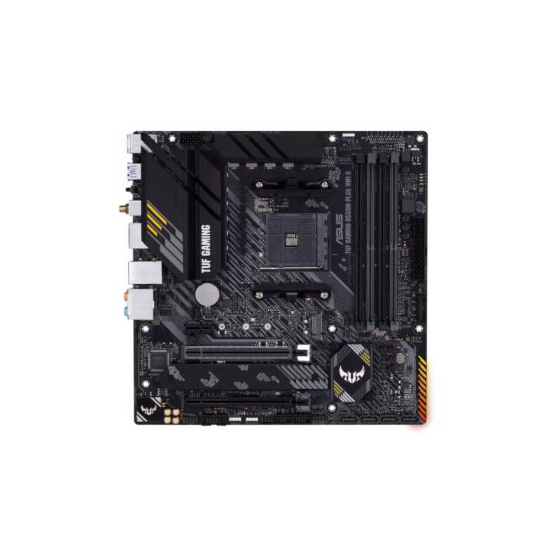 Asus TUF GAMING B550M-PLUS WIFI II, AMD B550, AM4, Micro ATX, 4 DDR4, HDMI, DP, AX Wi-Fi, 2.5GB LAN, PCIe4, RGB, 2x M.2