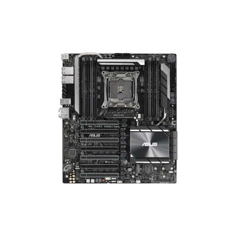 Asus WS C422 SAGE/10G, Workstation, Intel C422, 2066, CEB, SLI/XFire, Dual 10G LAN, VRM Heatsink, M.2