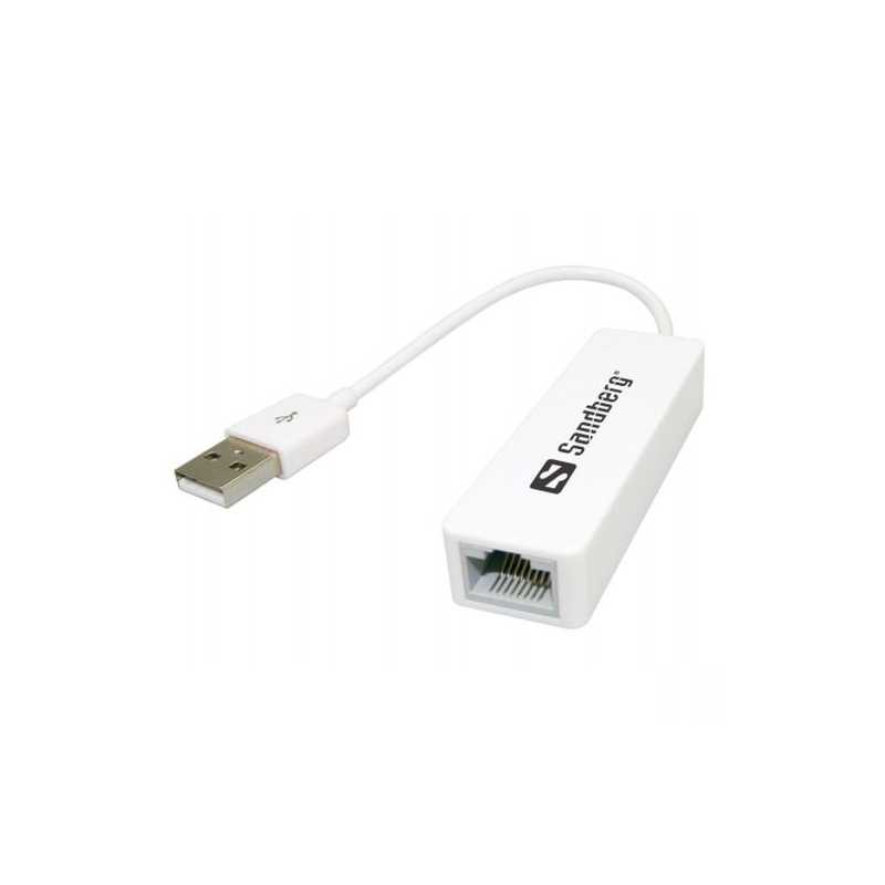 Sandberg (113-78) USB 2.0 to 10/100 Ethernet Network Adapter, 5 Year Warranty