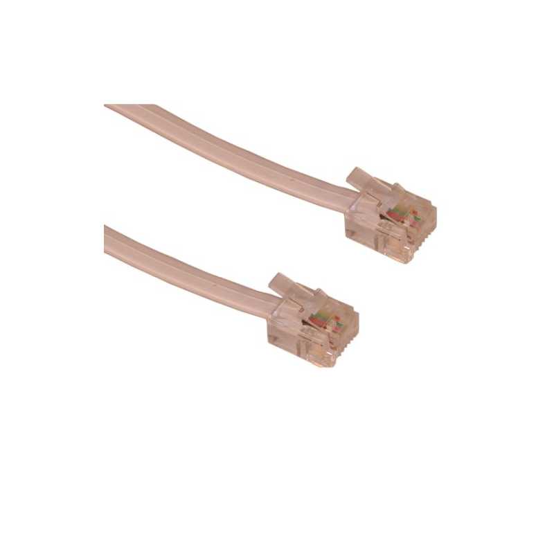 Sandberg RJ11 to RJ11 Cable, 1.8 Metres, White, 5 Year Warranty Sandberg RJ11 to RJ11 Cable, 1.8 Metres, White, 5 Year Warranty
