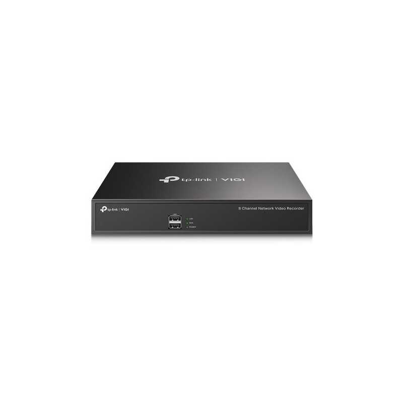 TP-LINK (VIGI NVR1008H) 8-Channel NVR, No HDD (Max 10TB), 4-Channel Simultaneous Playback, Remote Monitoring, H.265+, Two-Way Au