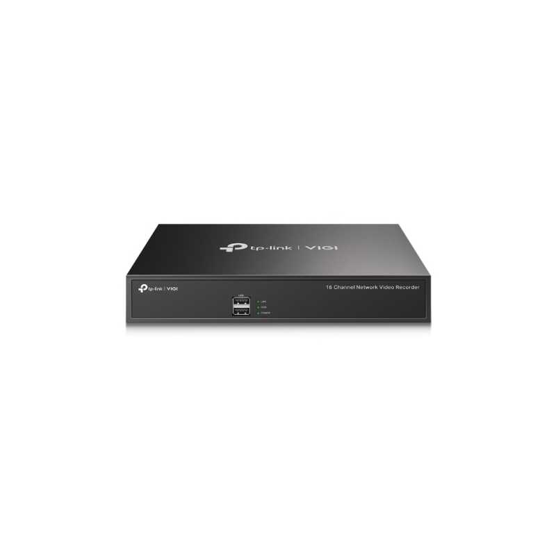 TP-LINK (VIGI NVR1016H) 16-Channel NVR, No HDD (Max 10TB), Quick Lookup and Playback, Remote Monitoring, H.265+, Two-Way Audio