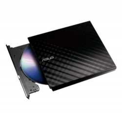 Asus (SDRW-08D2S-U LITE) External Slimline DVD Re-Writer, USB, 8x, Black, Cyberlink Power2Go 7