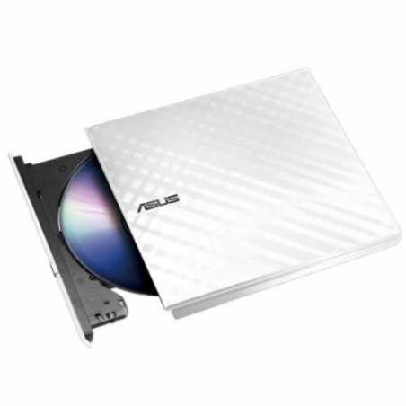 Asus (SDRW-08D2S-U LITE) External Slimline DVD Re-Writer, USB, 8x, White, Cyberlink Power2Go  8