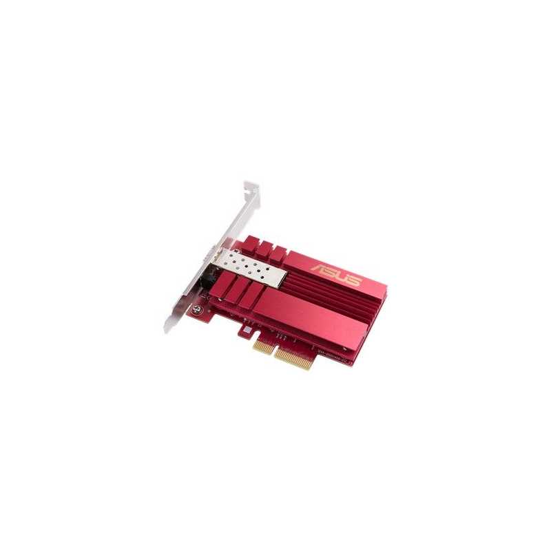 Asus (XG-C100F) 10G PCI Express Network Adapter, SFP + Port for Optical Fiber Transmission, DAC, Built-in QoS