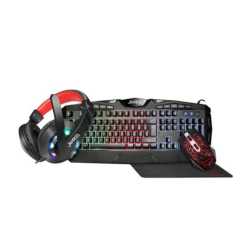 Jedel CP-04 Knights Templar Elite 4-in-1 Gaming Kit - Backlit RGB Keyboard, 1000 DPI RGB Mouse, 40mm Driver RGB Headset, XL Mous
